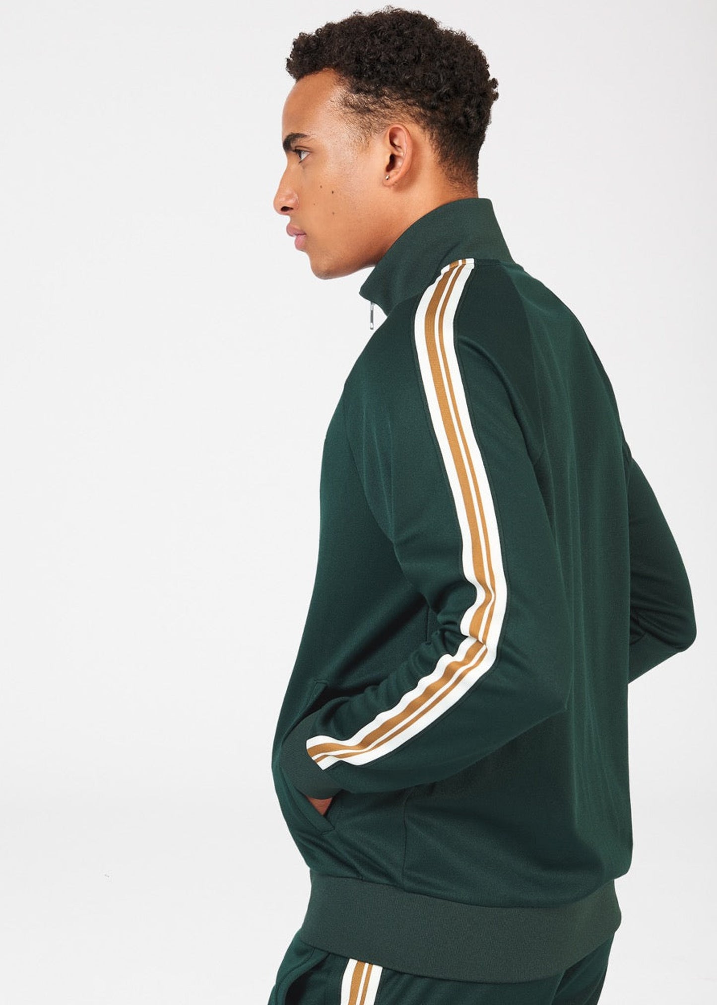Ben Sherman Vesten House taped track top - dark green