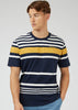 Ben Sherman T-shirts Engineered stripe tee - dark navy