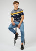 Ben Sherman T-shirts Engineered stripe tee - dark navy