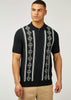 Ben Sherman Polo's Argyle jacquard polo - black