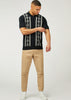 Ben Sherman Polo's Argyle jacquard polo - black