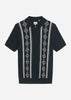 Ben Sherman Polo's Argyle jacquard polo - black