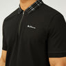 Ben Sherman Polo's Tartan collar polo - black