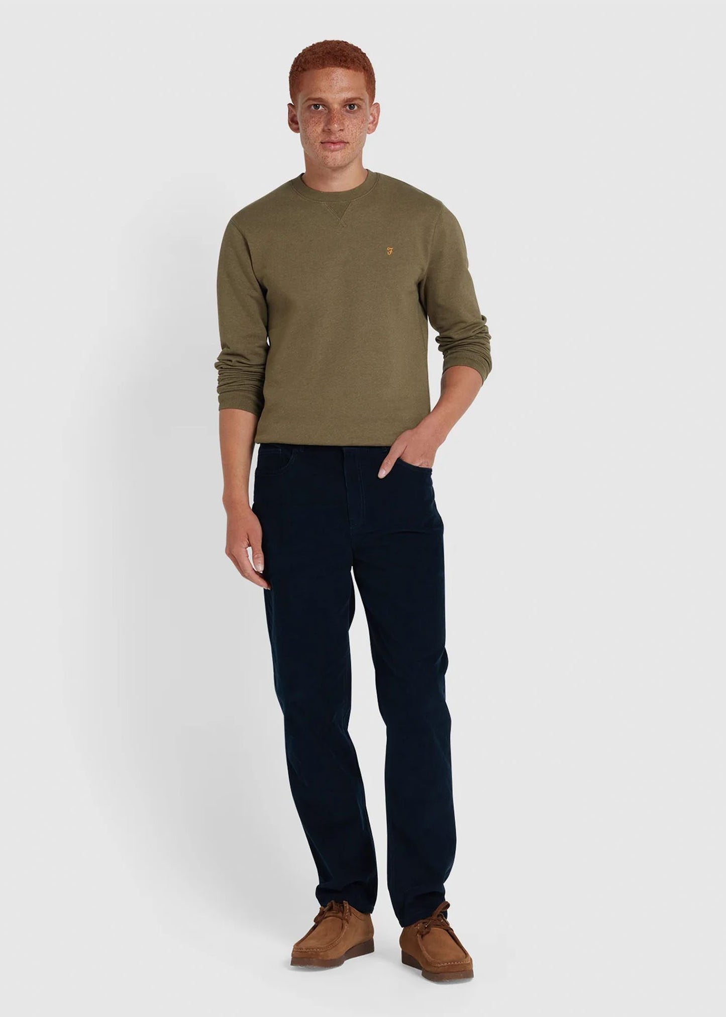 Farah Truien Sweatshirt tim new crew - farah khaki marl
