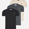 Lyle & Scott T-shirts 3 pack t-shirt - jet black - gunmetal - cove