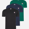 Fila T-shirts 3 pack ledge tee - Blue - Black - Aventurine