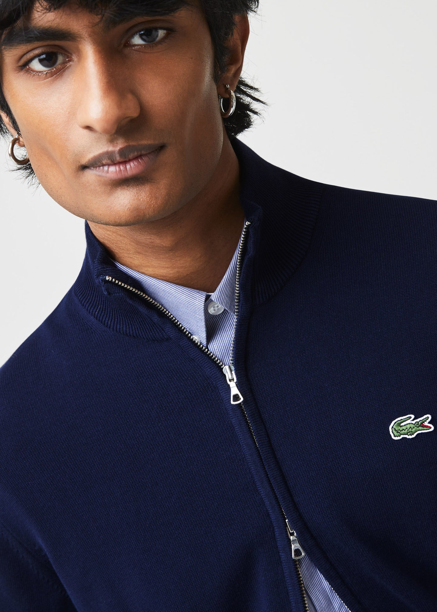 Lacoste Vesten A Zip through sweater - navy blue
