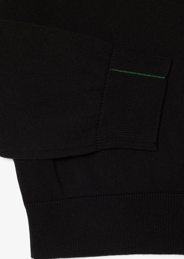 Lacoste Truien Regular fit high zipped neck sweater - black
