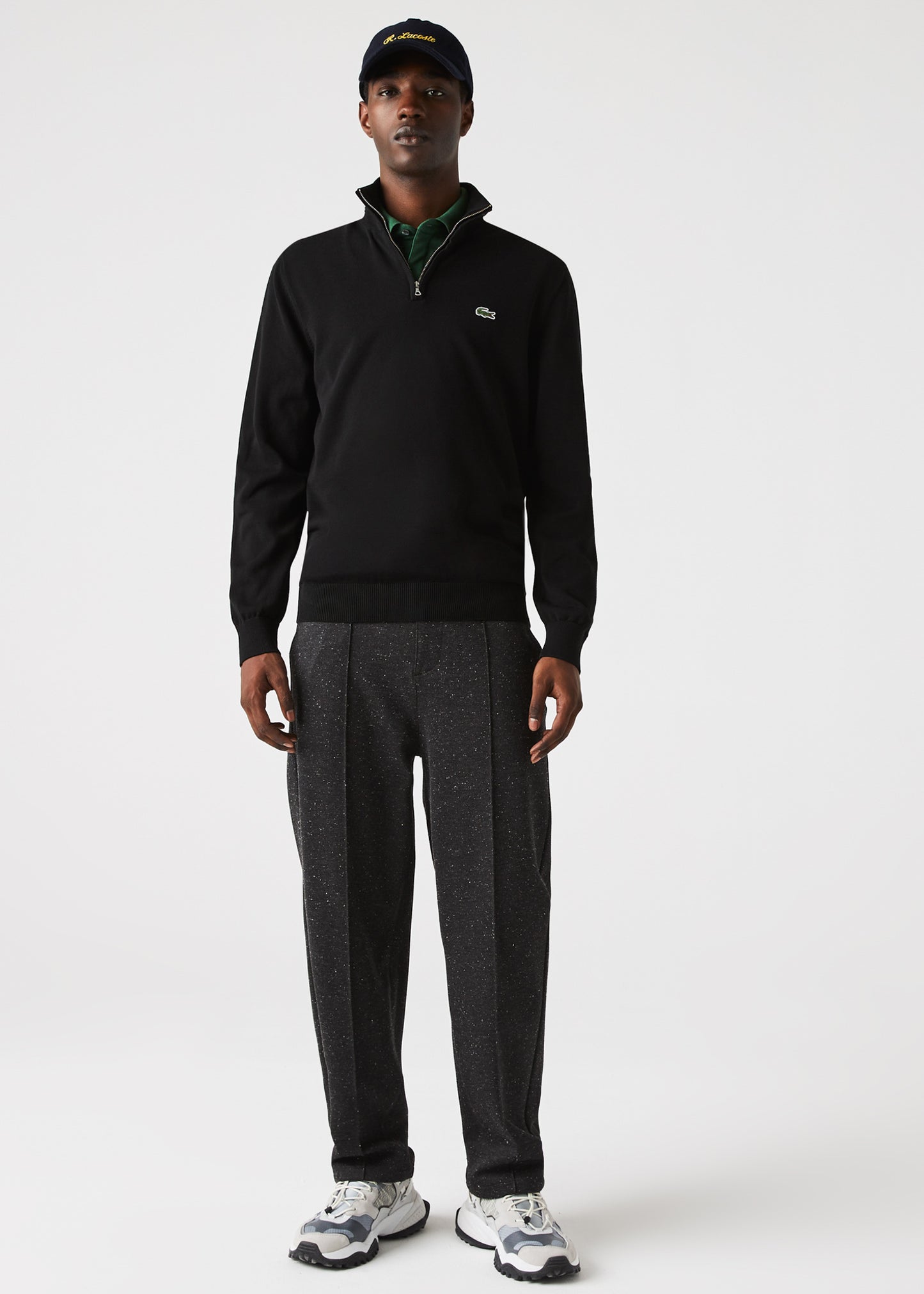 Lacoste Truien Zip sweater - black