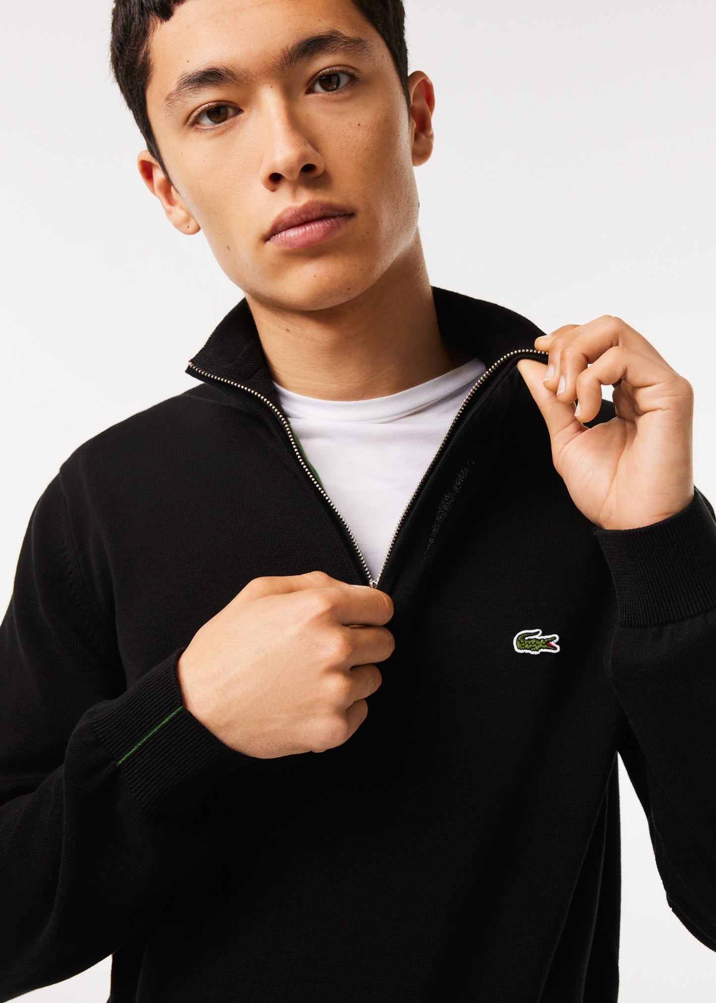 Lacoste Truien Zip sweater - black