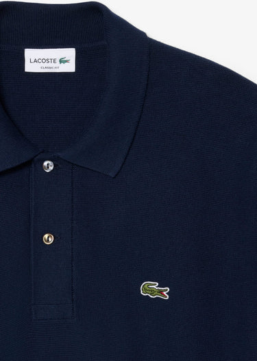 Lacoste Longsleeve Polo's Knitted long sleeve polo sweater - navy blue