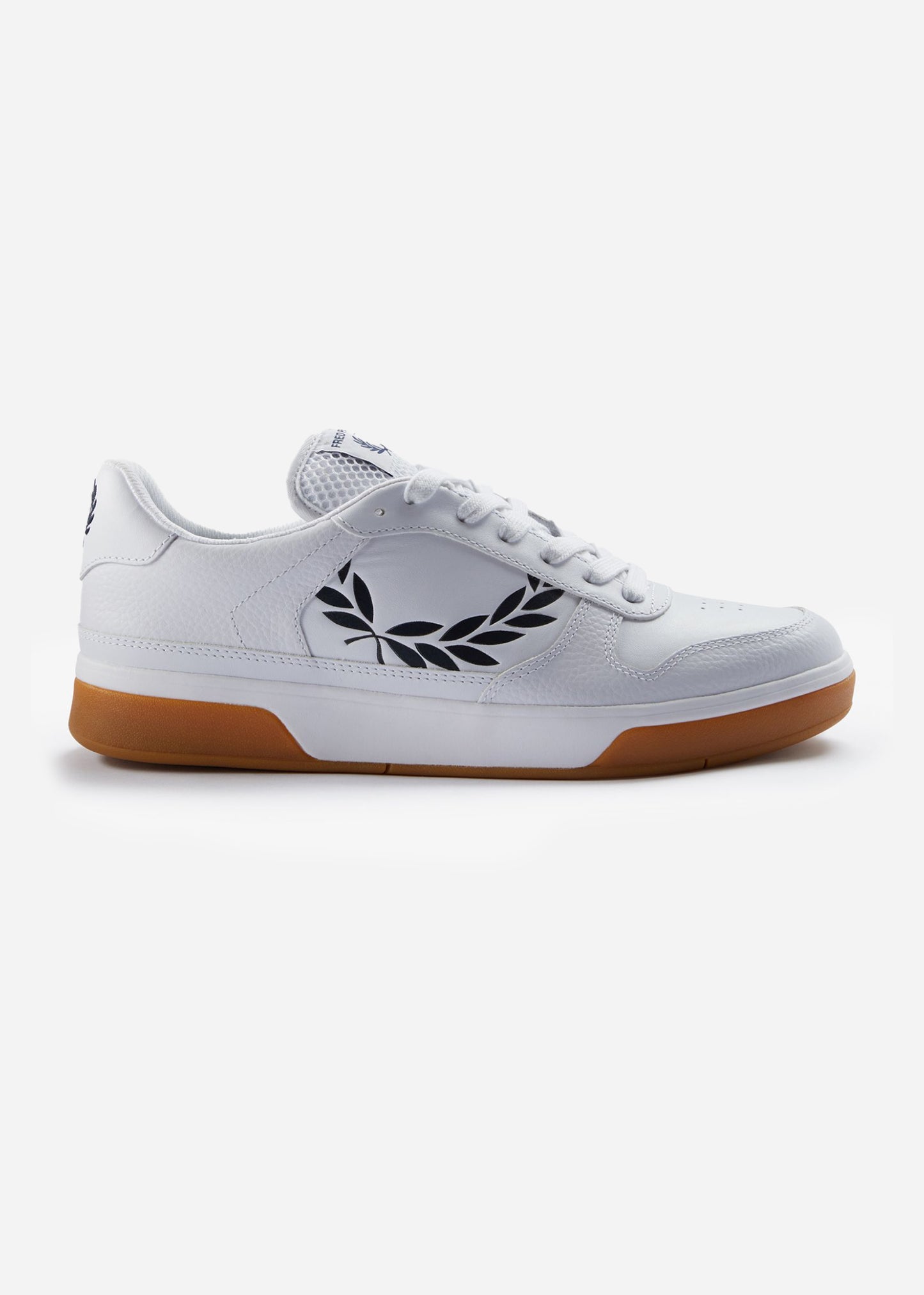 Fred Perry Schoenen Textured leather - white navy