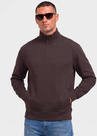 Hugo Boss Truien Ze smallzip - brown