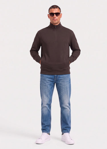 Hugo Boss Truien Ze smallzip - brown