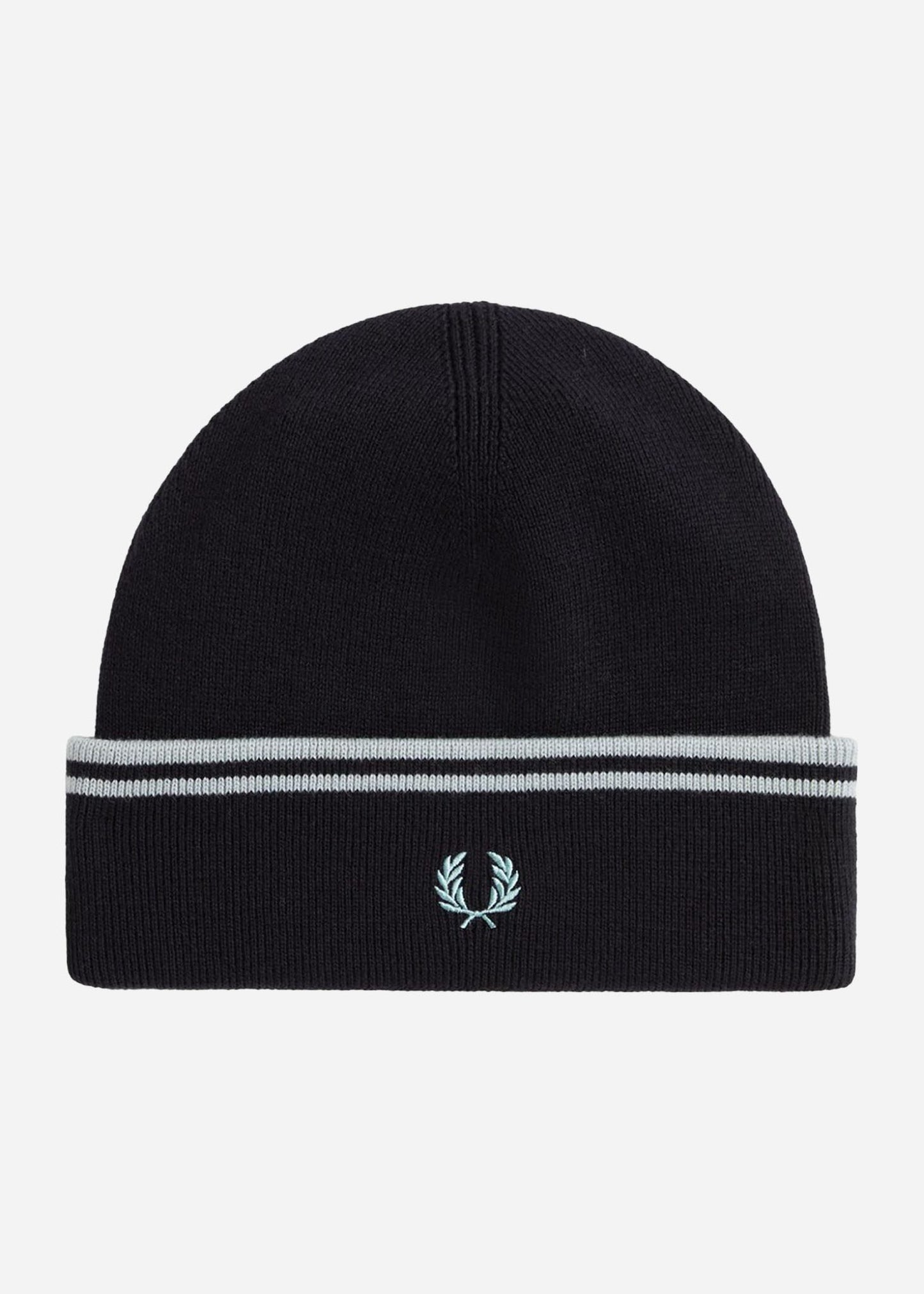 Fred Perry Mutsen Twin tipped merino wool beanie - navy silver blue silver blue