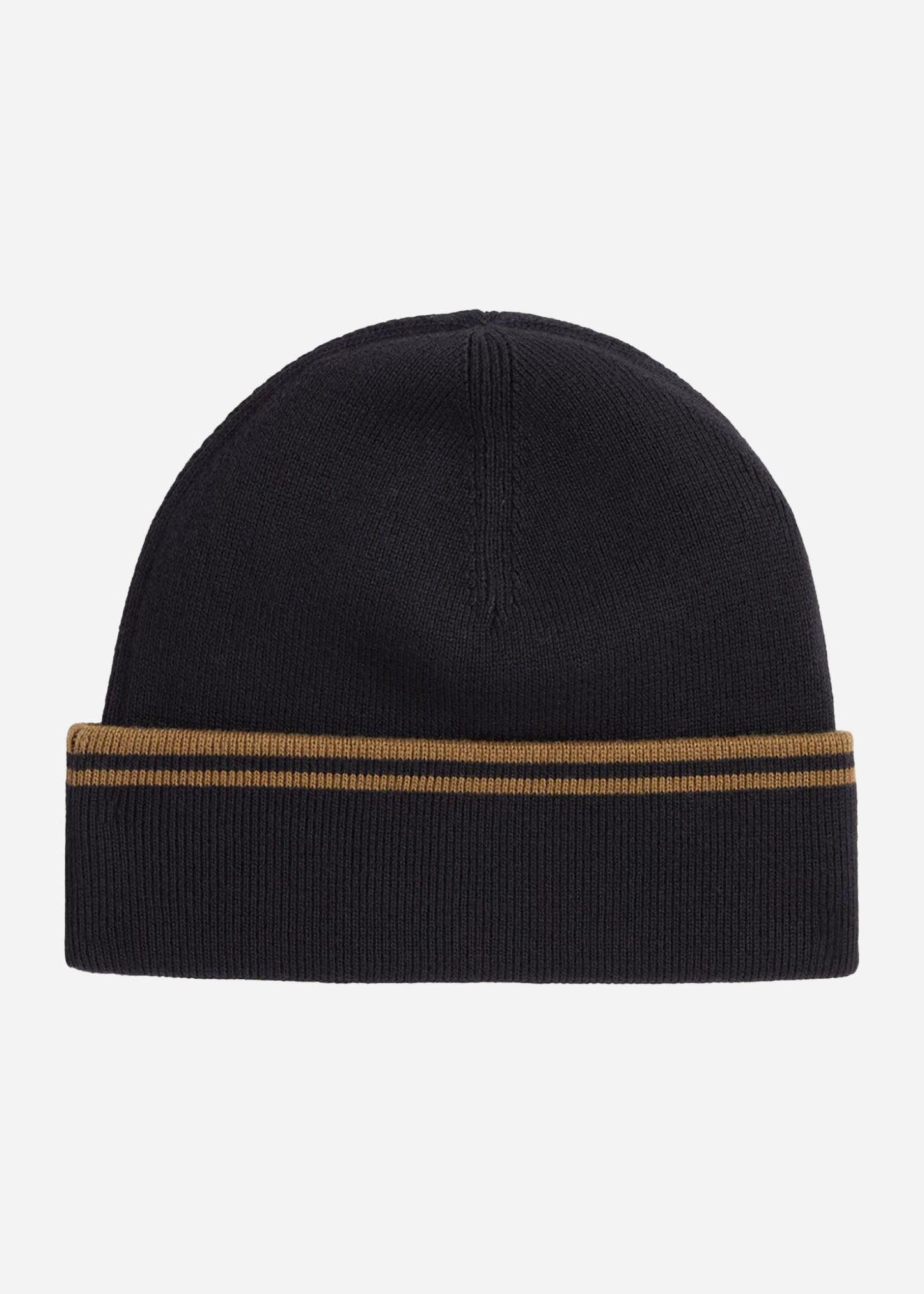 Fred Perry Mutsen Twin tipped merino wool beanie - black shaded stone shaded stone