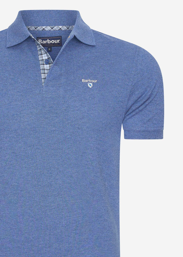 Barbour Polos Tartan pique polo - chambray marl
