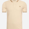 Fred Perry Polo's Twin tipped fred perry shirt - oatmeal