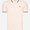 Fred Perry Polo's Twin tipped fred perry shirt - porridge marl anchor grey anchor grey