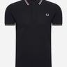 Fred Perry Polo's Twin tipped fred perry shirt - black crlhet slvbl