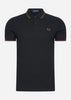 Fred Perry Polo's Twin tipped fred perry shirt - black whisky brown