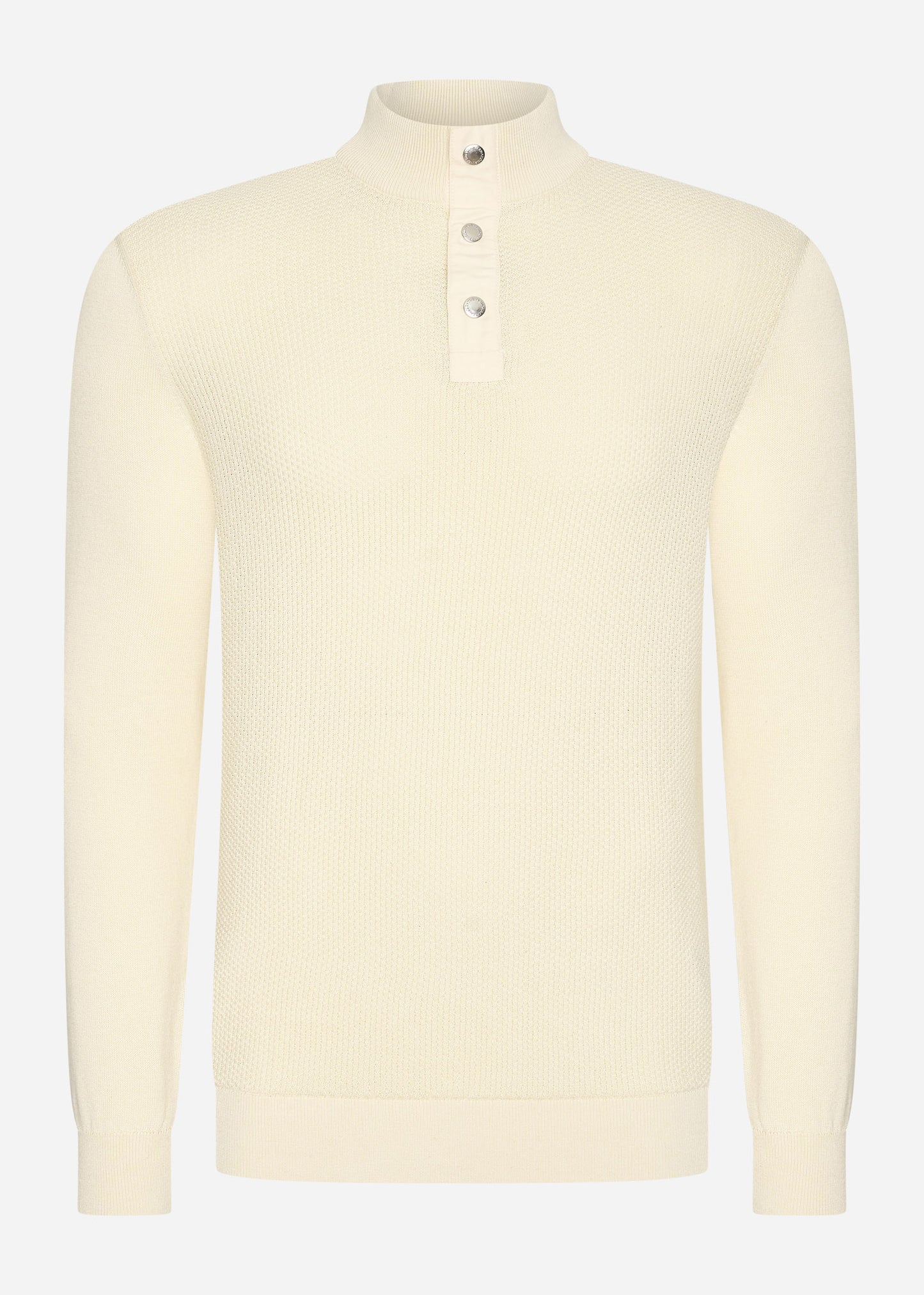 Barbour International Truien Murrey quarter placket knit - dove grey
