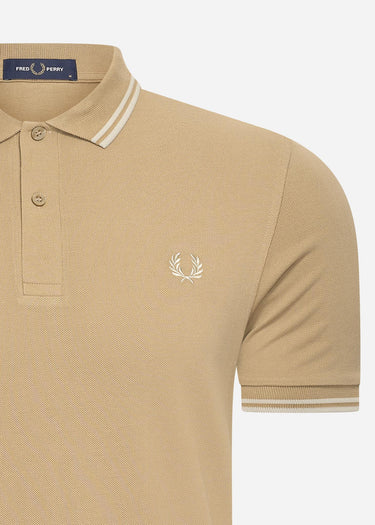 Fred Perry Polo's Twin tipped fred perry shirt - warmstone oatml