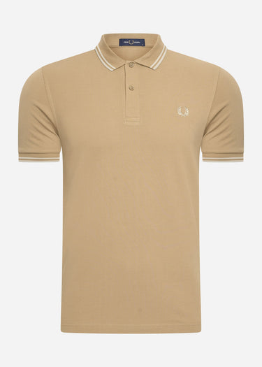 Fred Perry Polo's Twin tipped fred perry shirt - warmstone oatml