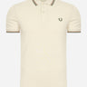 Fred Perry Polo's Twin tipped fred perry shirt - oatmeal nut flake field green
