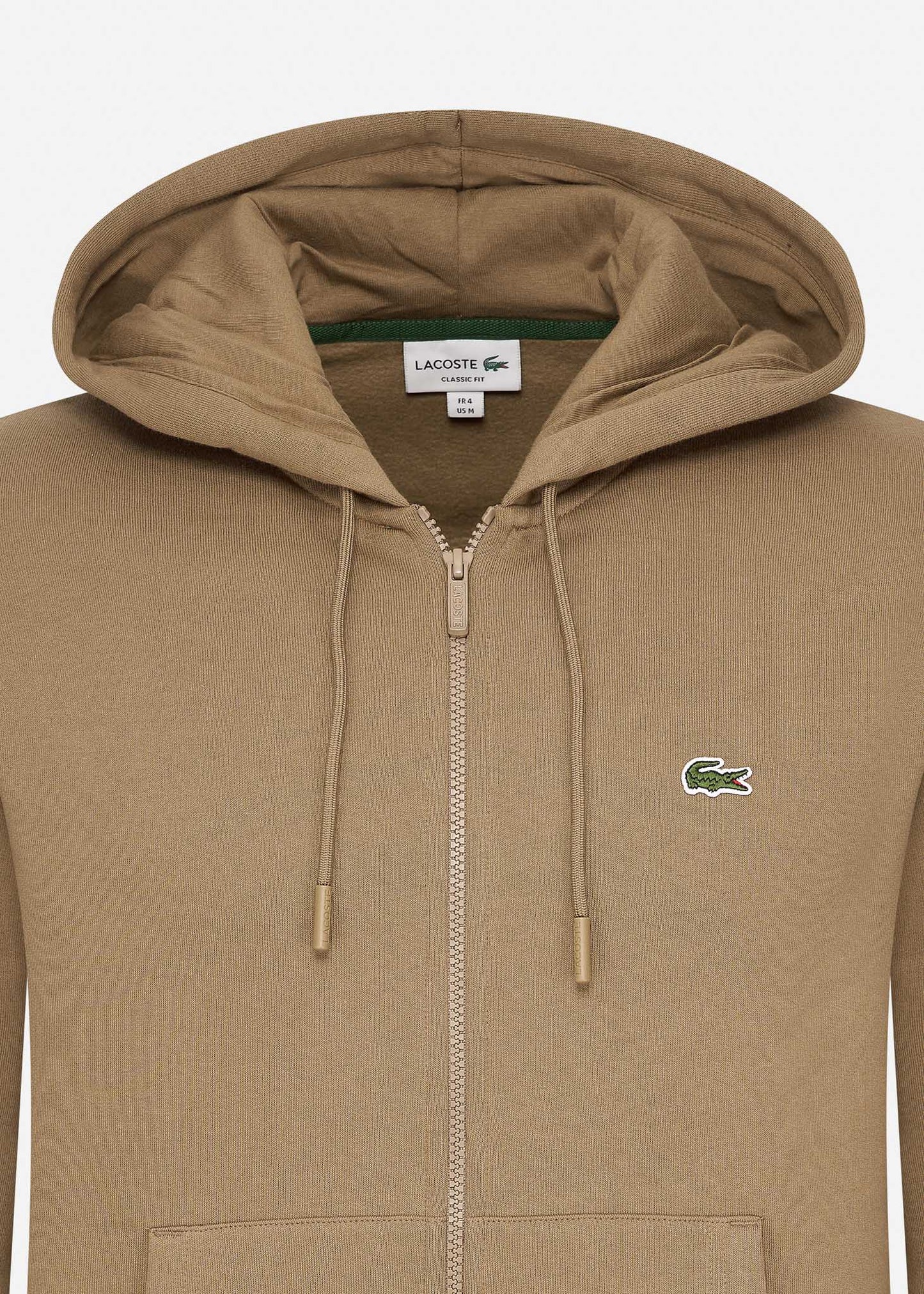 Lacoste Vesten Zip through hoodie - cookie