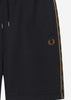 Fred Perry Korte Broeken Taped sweat short - black warm stone