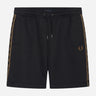Fred Perry Korte Broeken Taped sweat short - black warm stone