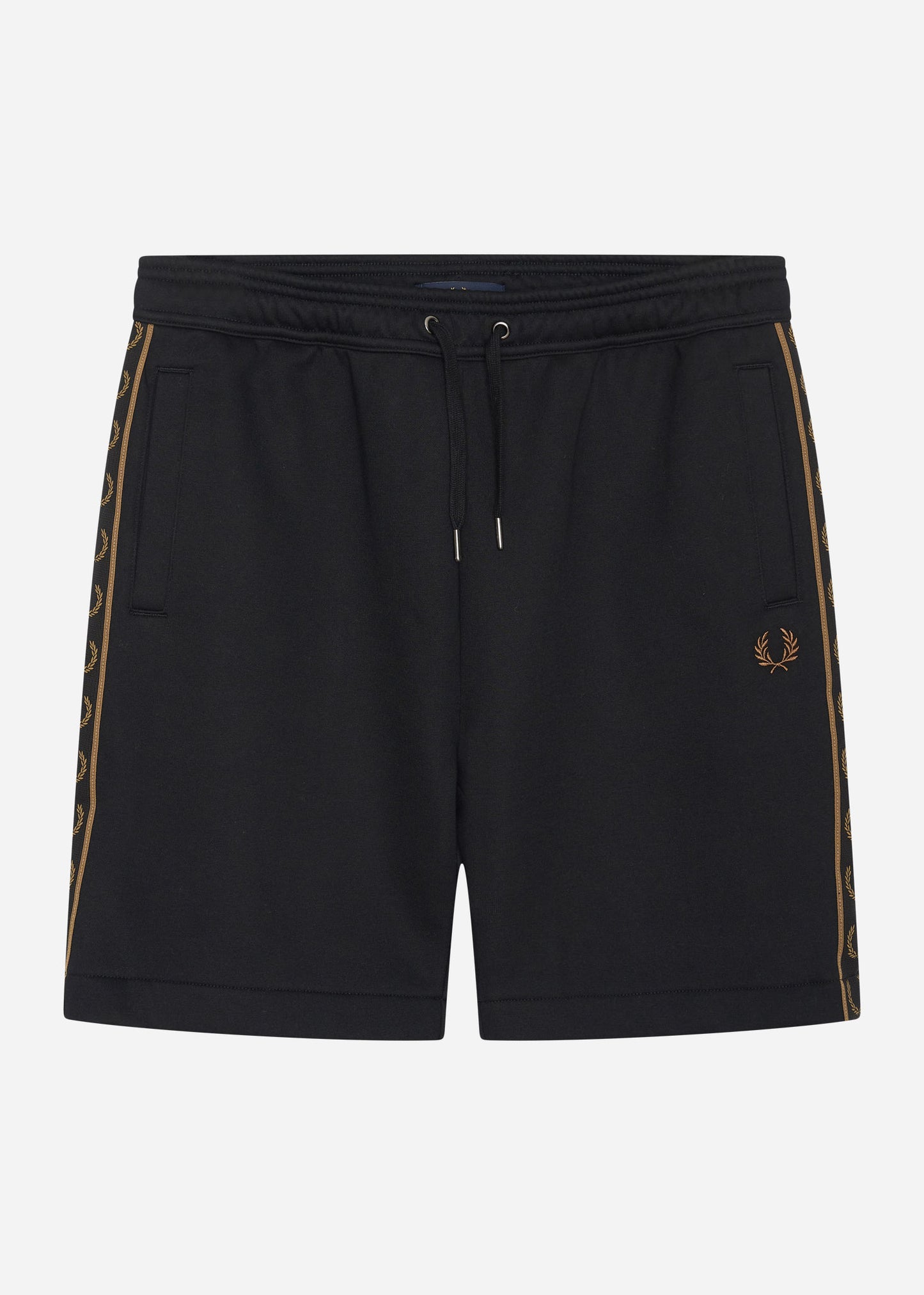 Fred Perry Korte Broeken Taped sweat short - black warm stone