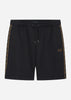 Fred Perry Korte Broeken Taped sweat short - black warm stone