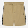 Fred Perry Korte Broeken Taped sweat short - warmstone oatml