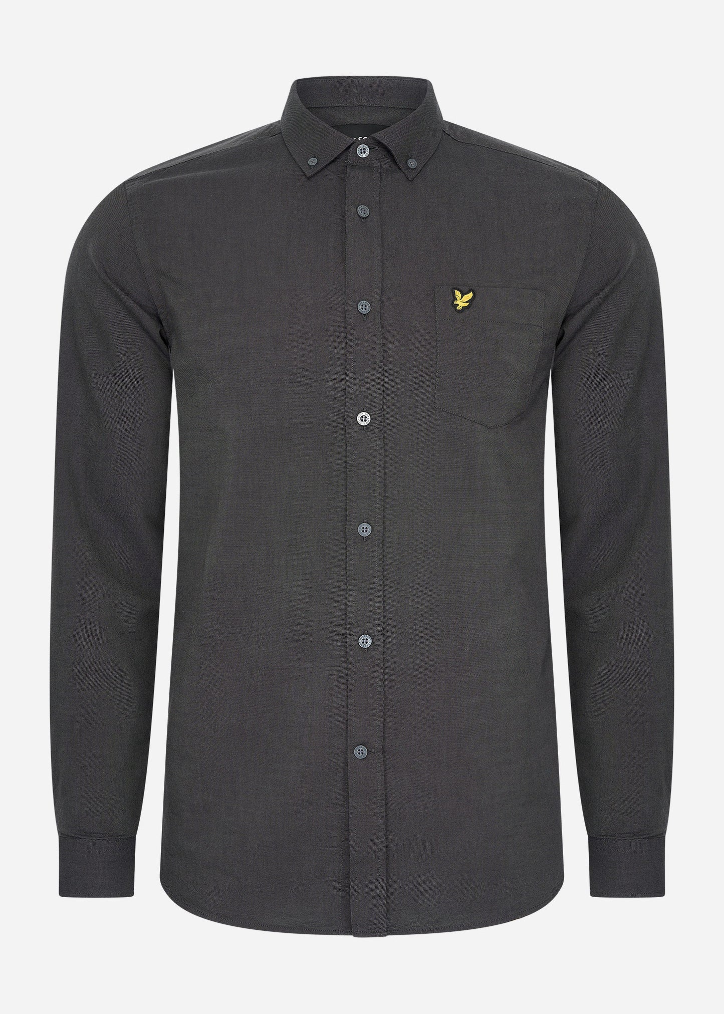 Lyle & Scott Overhemden Regular fit light weight oxford shirt - gunmetal jet black
