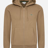 Lacoste Vesten Zip through hoodie - cookie