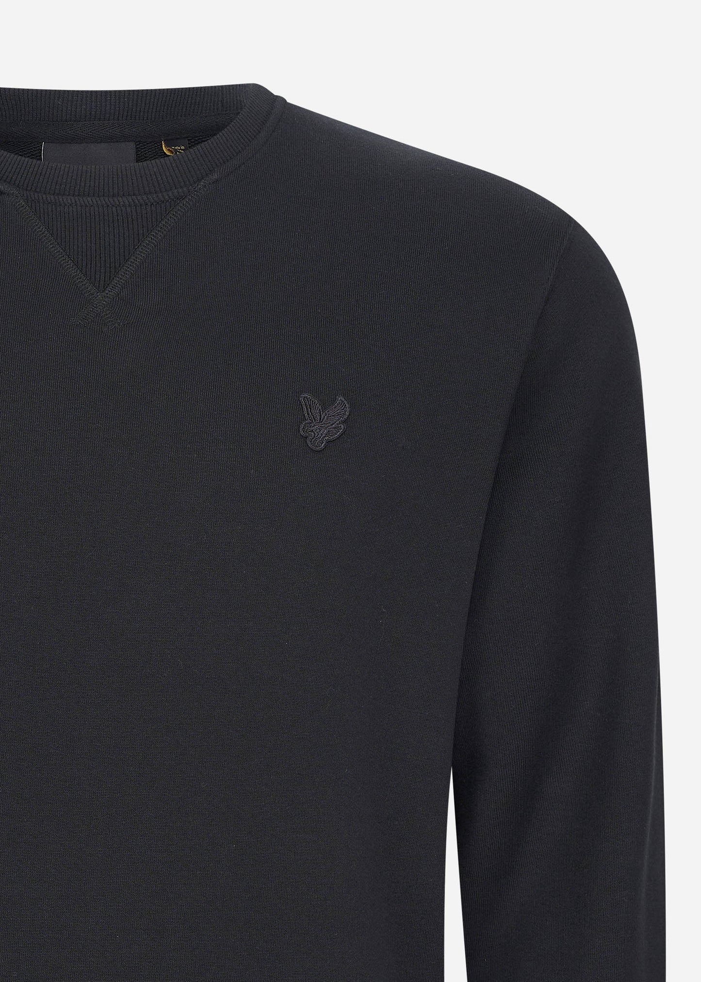 Lyle & Scott Truien Tonal eagle crew neck sweatshirt - jet black