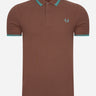 Fred Perry Polo's Twin tipped fred perry shirt - whisky brown deep mint