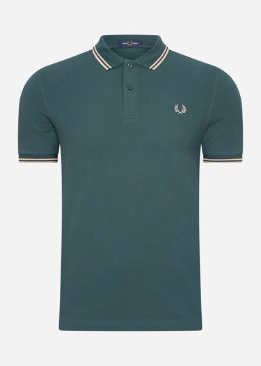 Fred Perry Polo's Twin tipped fred perry shirt - petrol blue