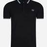 Fred Perry Polo's Twin tipped fred perry shirt - black light ice