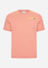 Lacoste T-shirts Lacoste backprint tee - sierra red