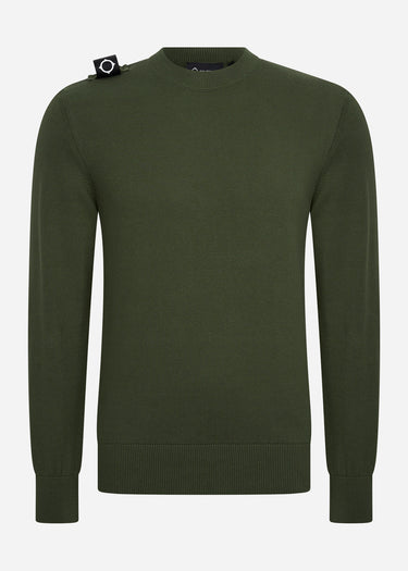 MA.Strum Truien Crew neck knit - oil slick