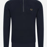 Fred Perry Truien Waffle stitch half zip jumper - navy
