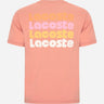 Lacoste T-shirts Lacoste backprint tee - sierra red