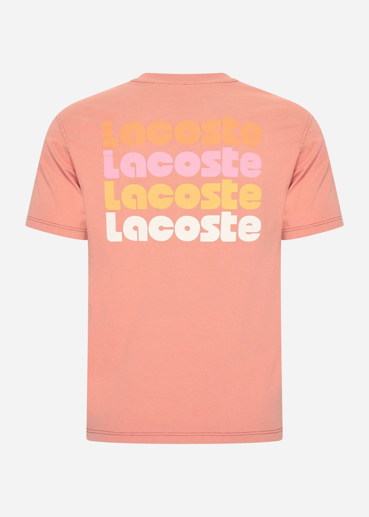Lacoste T-shirts Lacoste backprint tee - sierra red