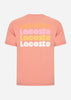 Lacoste T-shirts Lacoste backprint tee - sierra red