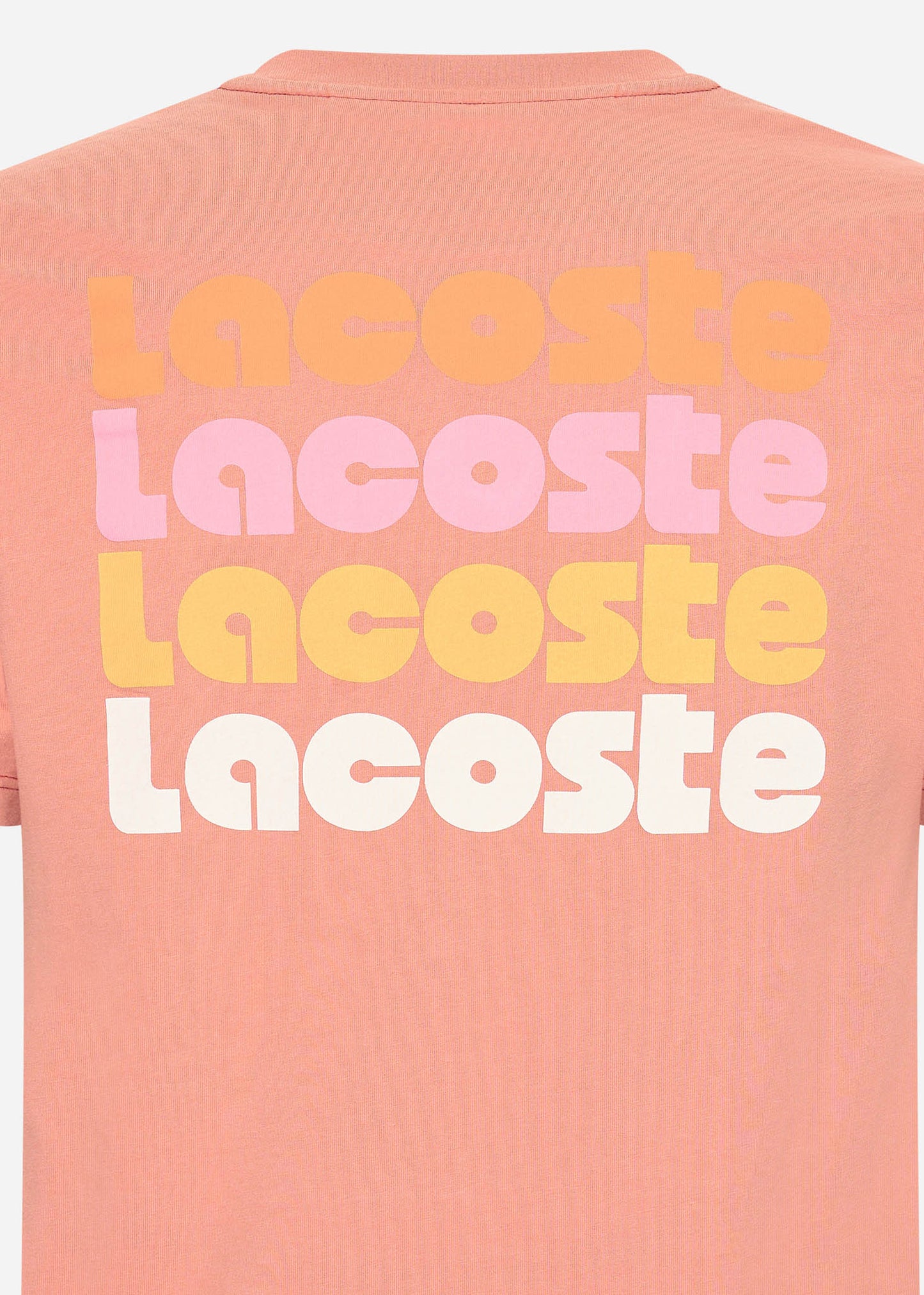 Lacoste T-shirts Lacoste backprint tee - sierra red
