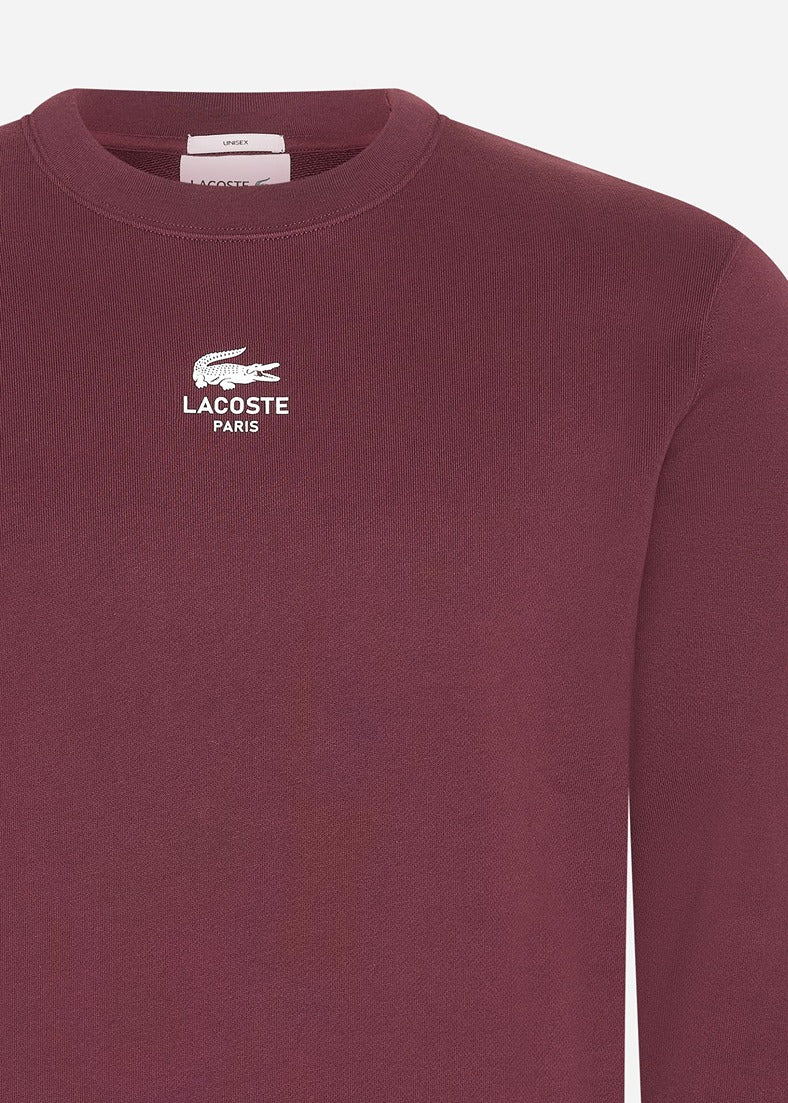 Lacoste Truien Sweatshirt logo print- expresso