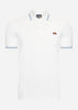 Ellesse Polo's Rooks polo - white light blue dark blue